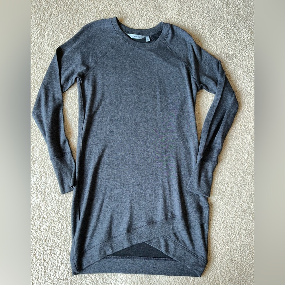 Athleta Gray Long Sleeve Tunic Dress - Picture 2 of 7
